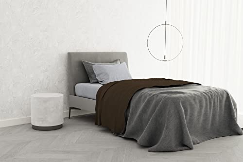 Italian Bed Linen Bettwäsche-Set aus 100% Baumwolle, TRENDY CHIC, Einzelbett, Schokolade von Italian Bed Linen