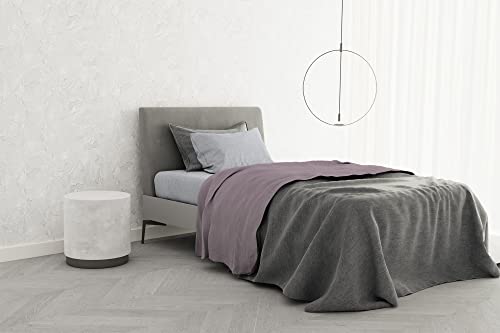 Italian Bed Linen Bettwäsche-Set aus 100% Baumwolle, trendiges Design, für Einzelbett, Altrosa von Italian Bed Linen