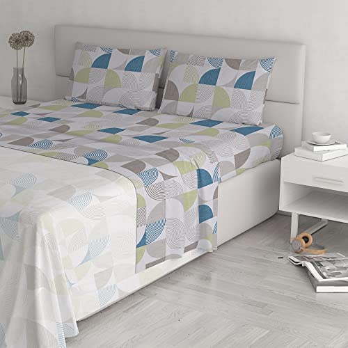 Italian Bed Linen Bettwäsche -Set Baumwolle Athena, Doppelte, GIUDI Tortora von Italian Bed Linen