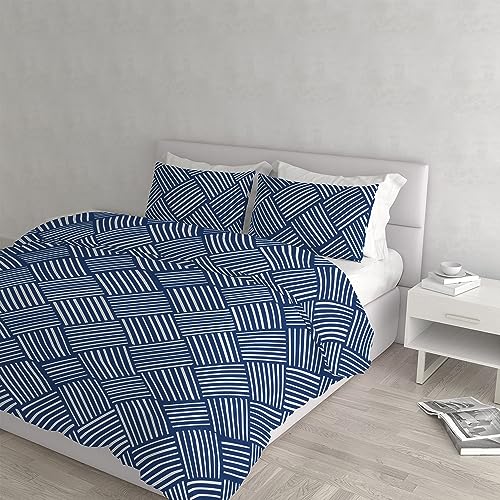 Italian Bed Linen Bettbezug aus Mikrofaser Dafne, Citylife Blue, Doppelbett von Italian Bed Linen