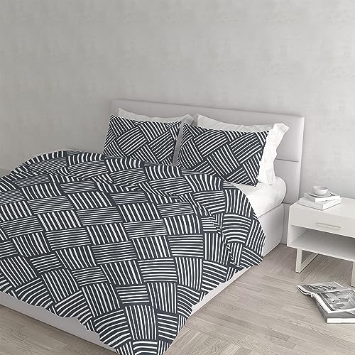 Italian Bed Linen Bettwäsche-Set aus Mikrofaser, Dafne, Citylife Grey, für Doppelbett von Italian Bed Linen