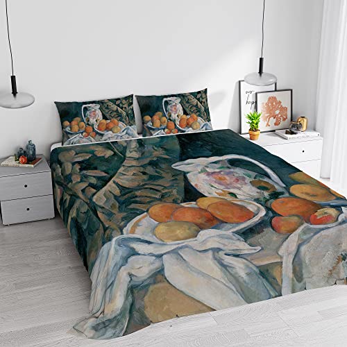 Italian Bed Linen Bettwäsche-Set mit Digitaldruck, 100% Baumwolle, SD-04, Doppelbett von Italian Bed Linen