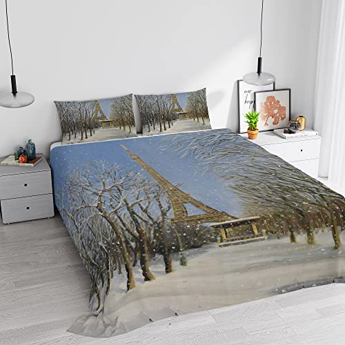 Italian Bed Linen Bettwäsche-Set mit Digitaldruck, 100% Baumwolle, SD-30, Doppelbett von Italian Bed Linen