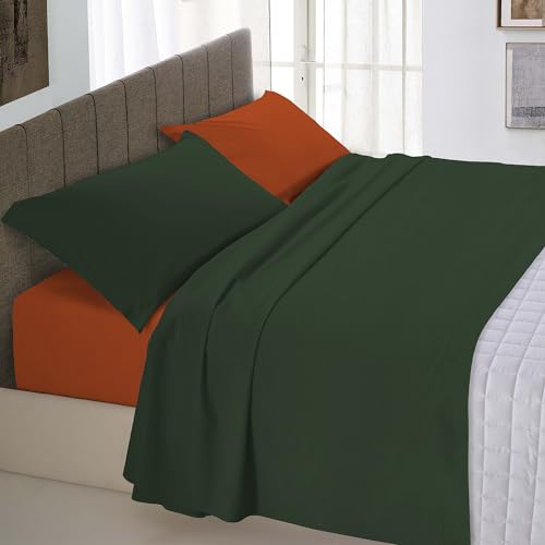 Italian Bed Linen Bettwäsche-Set naturfarben, Olivgrün/Erde, für Doppelbett von Italian Bed Linen