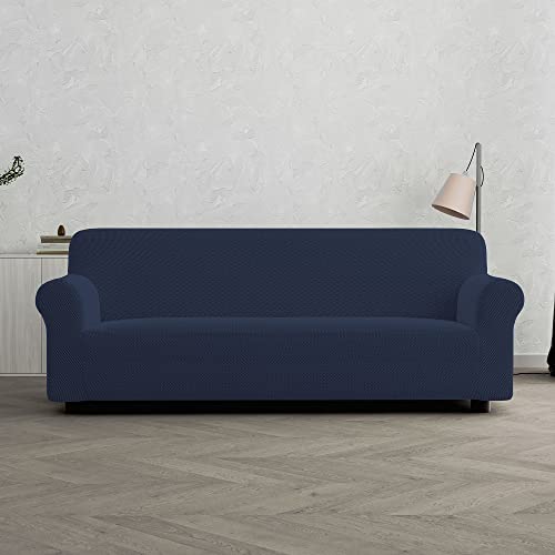 Italian Bed Linen Bezug Sofa ausziehbar, Dunkelblau 3 Plätze von Italian Bed Linen