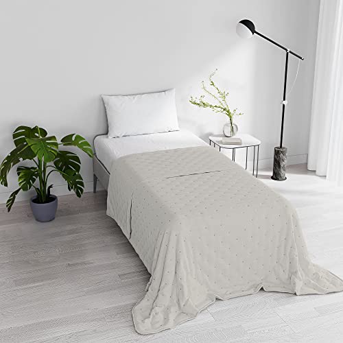 Italian Bed Linen Chic Sommer-Bettdecke, gesteppt, Beige, 170 x 250 cm von Italian Bed Linen