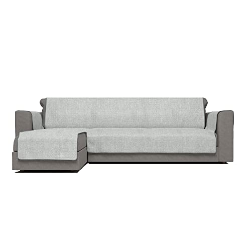 Italian Bed Linen Comfort Rutschfester Sofabezug aus Polyester, Halbinsel Links, Hellgrau, 290 cm von Italian Bed Linen