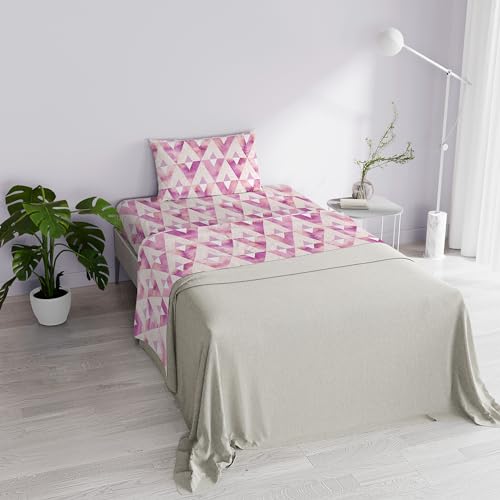 Italian Bed Linen Dafne Bettwäsche-Set, Bedruckt, Mikrofaser, Kinki, Einzelbett von Italian Bed Linen