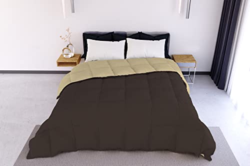 Italian Bed Linen ELEGANT Wintersteppdecke, Braun/Creme, 260x260cm von Italian Bed Linen