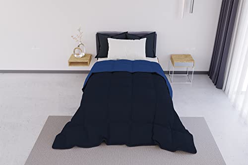 Italian Bed Linen ELEGANT Wintersteppdecke, Dunkelblau/Königsblau, 170x260cm von Italian Bed Linen