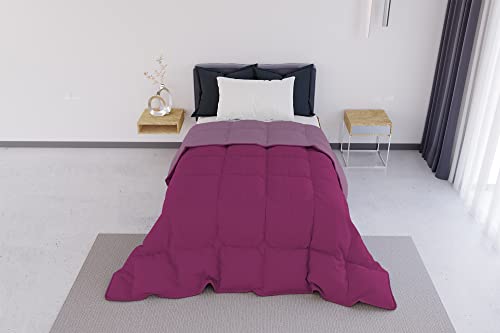 Italian Bed Linen ELEGANT Wintersteppdecke, Fuchsia/Flieder, 170x260cm von Italian Bed Linen