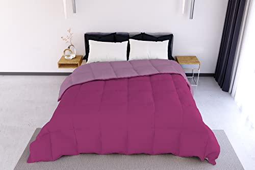 Italian Bed Linen ELEGANT Wintersteppdecke, Fuchsia/Flieder, 260x260cm von Italian Bed Linen