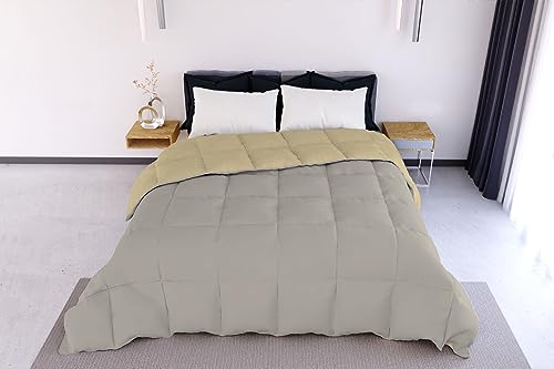 Italian Bed Linen ELEGANT Wintersteppdecke, Hellgrau/Creme, 260x260cm von Italian Bed Linen
