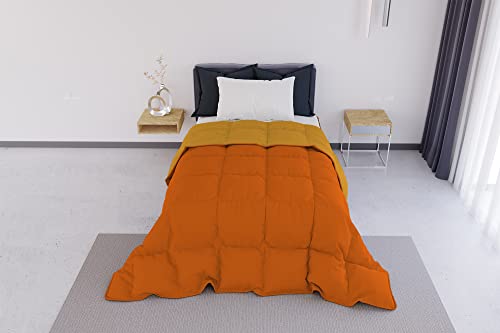 Italian Bed Linen ELEGANT Wintersteppdecke, Orange/Gelb, 220x260cm von Italian Bed Linen
