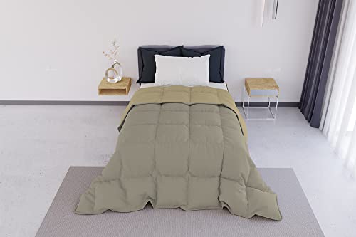 Italian Bed Linen ELEGANT Wintersteppdecke, Taupe/Creme, 170x260cm von Italian Bed Linen