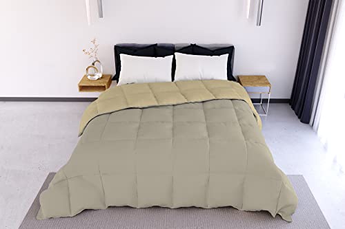 Italian Bed Linen ELEGANT Wintersteppdecke, Taupe/Creme, 260x260cm von Italian Bed Linen