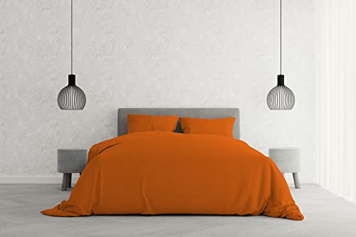 Italian Bed Linen Elegant Bettbezug, Orange, Doppelte von Italian Bed Linen