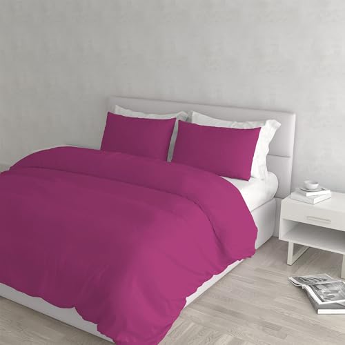 Italian Bed Linen Elegante Bettwäsche für Doppelbett, Fuchsia von Italian Bed Linen