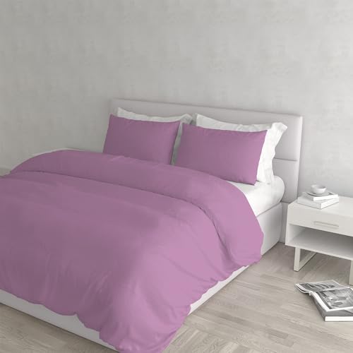 Italian Bed Linen Elegante Bettwäsche für Doppelbett, Lila von Italian Bed Linen