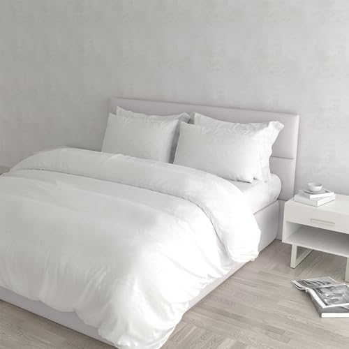 Italian Bed Linen Elegante Bettwäsche für Doppelbett, Weiß von Italian Bed Linen