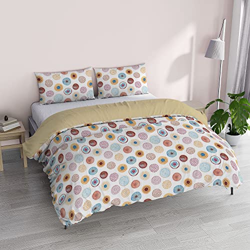 Italian Bed Linen Fantasy Bettwäsche-Set aus Mikrofaser, Circle, für Doppelbett von Italian Bed Linen
