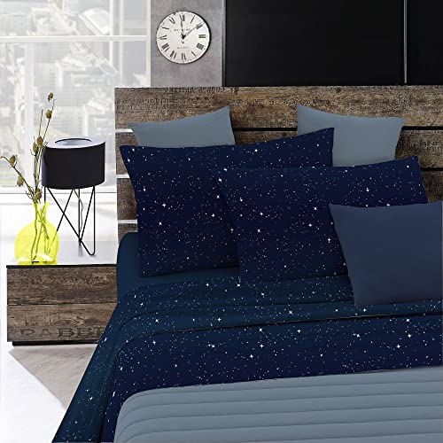 Italian Bed Linen Bettwäsche-Set Fashion Microfaser, Stars, Doppelte von Italian Bed Linen