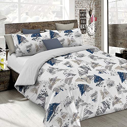 Italian Bed Linen, "Fashion Bettbezug Set, Kleines Doppelbett, Urban Blu von Italian Bed Linen