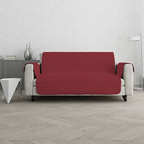 Italian Bed Linen Gesteppter Sofabezug, wendbar, Trendy, 2-Sitzer, Bordeaux/Creme von Italian Bed Linen