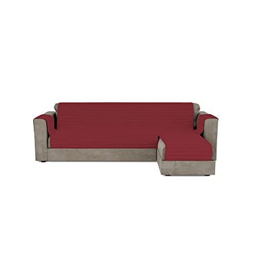 Italian Bed Linen Gesteppter Sofabezug mit Halbinsel, wendbar, 240 cm, Bordeaux von Italian Bed Linen