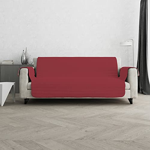 Italian Bed Linen Gesteppter Sofaüberwurf Trendy, wendbar, 3-Sitzer, Bordeaux/Creme von Italian Bed Linen