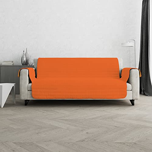 Italian Bed Linen Gesteppter Sofaüberwurf Trendy, wendbar, 3-Sitzer, Orange/Gelb von Italian Bed Linen