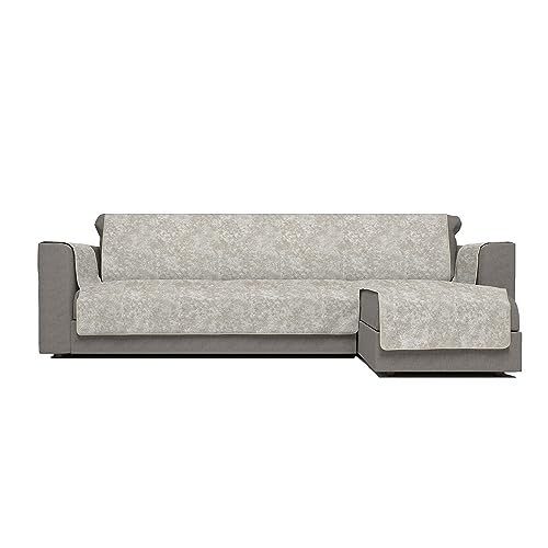 Italian Bed Linen Glamour, Rutschfester Sofabezug mit Halbinsel DX, Beige, 240 cm von Italian Bed Linen