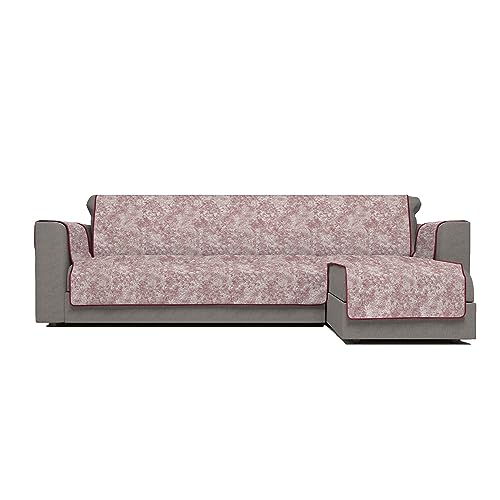 Italian Bed Linen Glamour, Rutschfester Sofabezug mit Halbinsel DX, Bordeaux, 290 cm von Italian Bed Linen