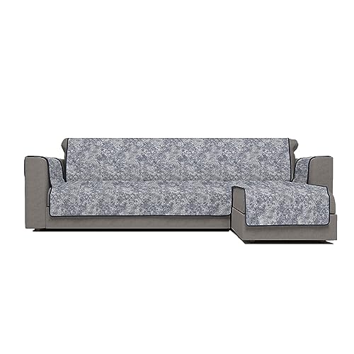 Italian Bed Linen Glamour, Rutschfester Sofabezug mit Halbinsel DX, dunkelblau, 290 cm von Italian Bed Linen