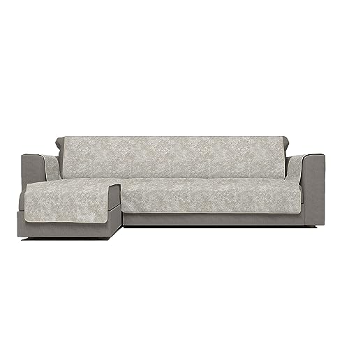Italian Bed Linen Glamour, Rutschfester Sofabezug mit Halbinsel SX, Beige, 290 cm von Italian Bed Linen