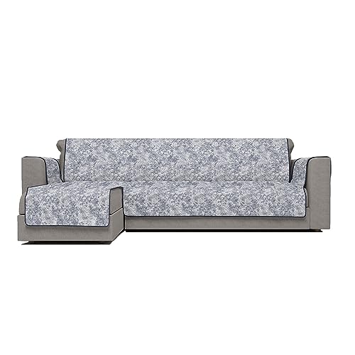 Italian Bed Linen Glamour, Rutschfester Sofabezug mit Halbinsel SX, dunkelblau, 290 cm von Italian Bed Linen