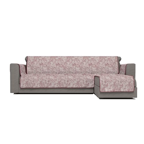 Italian Bed Linen Glamour Rutschfester Sofabezug mit rechter Halbinsel, Bordeaux, 290 cm von Italian Bed Linen