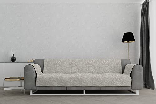 Italian Bed Linen “Glamour” rutschfest Sofa Abdeckung, Beige, 4 Plätze von Italian Bed Linen
