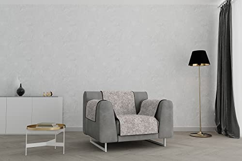 Italian Bed Linen “Glamour” rutschfest Sofa Abdeckung, Braun, 1 Platz von Italian Bed Linen