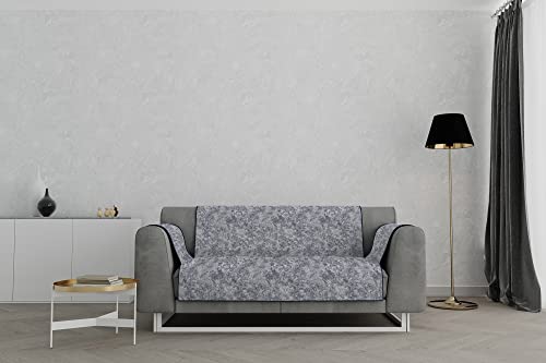 Italian Bed Linen “Glamour” rutschfest Sofa Abdeckung, Dunkel blau, 2 Plätze von Italian Bed Linen