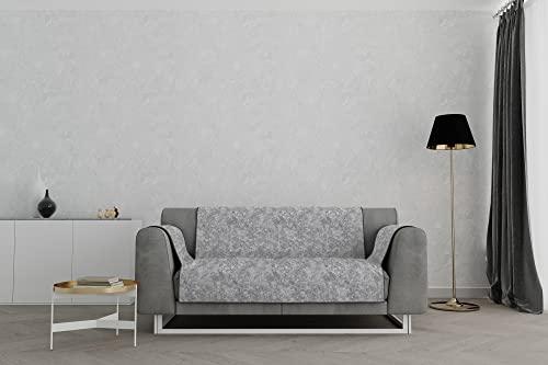 Italian Bed Linen “Glamour” rutschfest Sofa Abdeckung, Dunkel grau, 2 Plätze Maxy von Italian Bed Linen