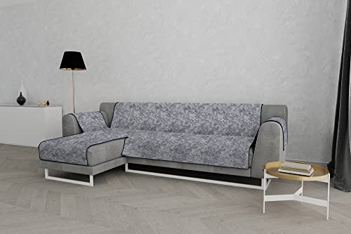 Italian Bed Linen “ Glamour” rutschfest Sofa Abdeckung mit Chaise-Longue Links, Dunkel blau, 190cm von Italian Bed Linen