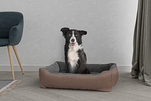 Italian Bed Linen Hundebett Katzenbett Love, geeignet für alle Jahreszeiten, Taubengrau, 84x66 cm von Italian Bed Linen