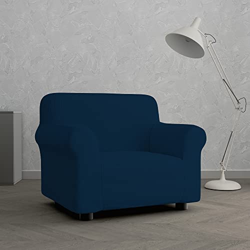 Italian Bed Linen “IRIS” elastische Sofabezug, Couchbezug, Dunkelblau, 1 Platz von Italian Bed Linen