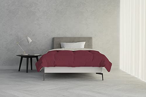 Italian Bed Linen MB Home Basic “Atlanta” Wintersteppdecke, Bordeaux/Creme, 200x250 cm von Italian Bed Linen