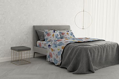 Italian Bed Linen MB Home Basic “Dafne” Bettwäsche-Set, Colibrì, Doppelbett von Italian Bed Linen