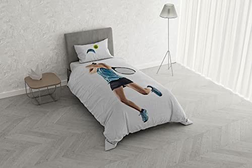 Italian Bed Linen MB Home Italy Bettwäsche-Set mit Digitaldruck, Kids, Tennist, Einzelbett von Italian Bed Linen