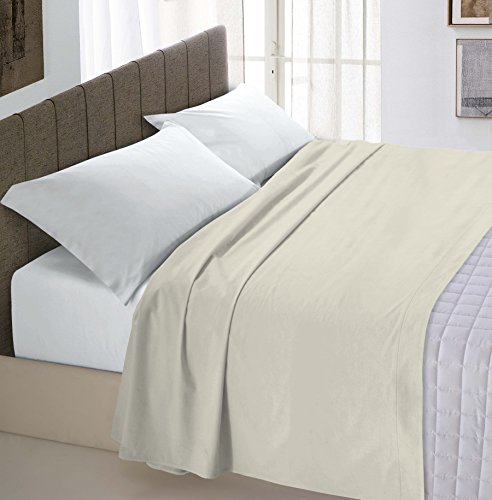 Italian Bed Linen Max Color Oberlaken, Creme, Kleine Doppelte von Italian Bed Linen