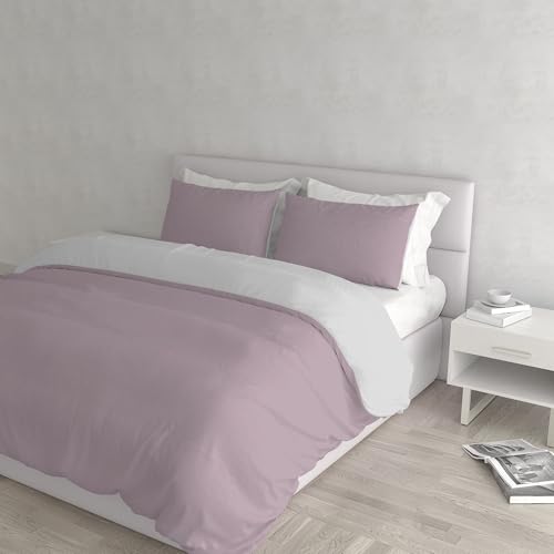 Italian Bed Linen Bettbezug Natural Color Doubleface, Weiss/Weiss, Doppelte von Italian Bed Linen