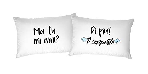 Italian Bed Linen 2 Kissenbezüge, Digitaldruck, Printed 37, 52 x 82 cm von Italian Bed Linen